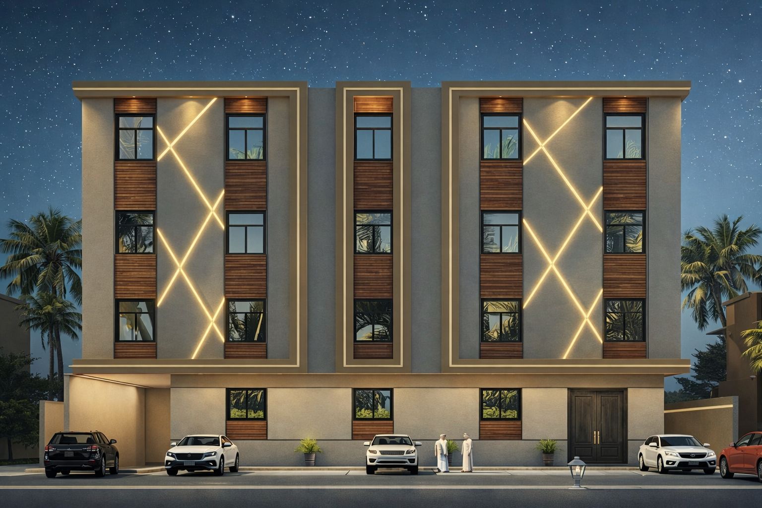 واجهة عمارة سكنية حديثة